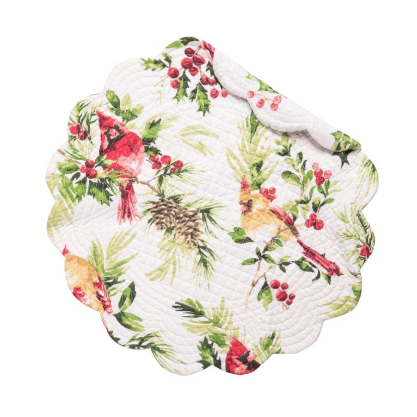 Ruby Cardinal Round Placemat S/6
