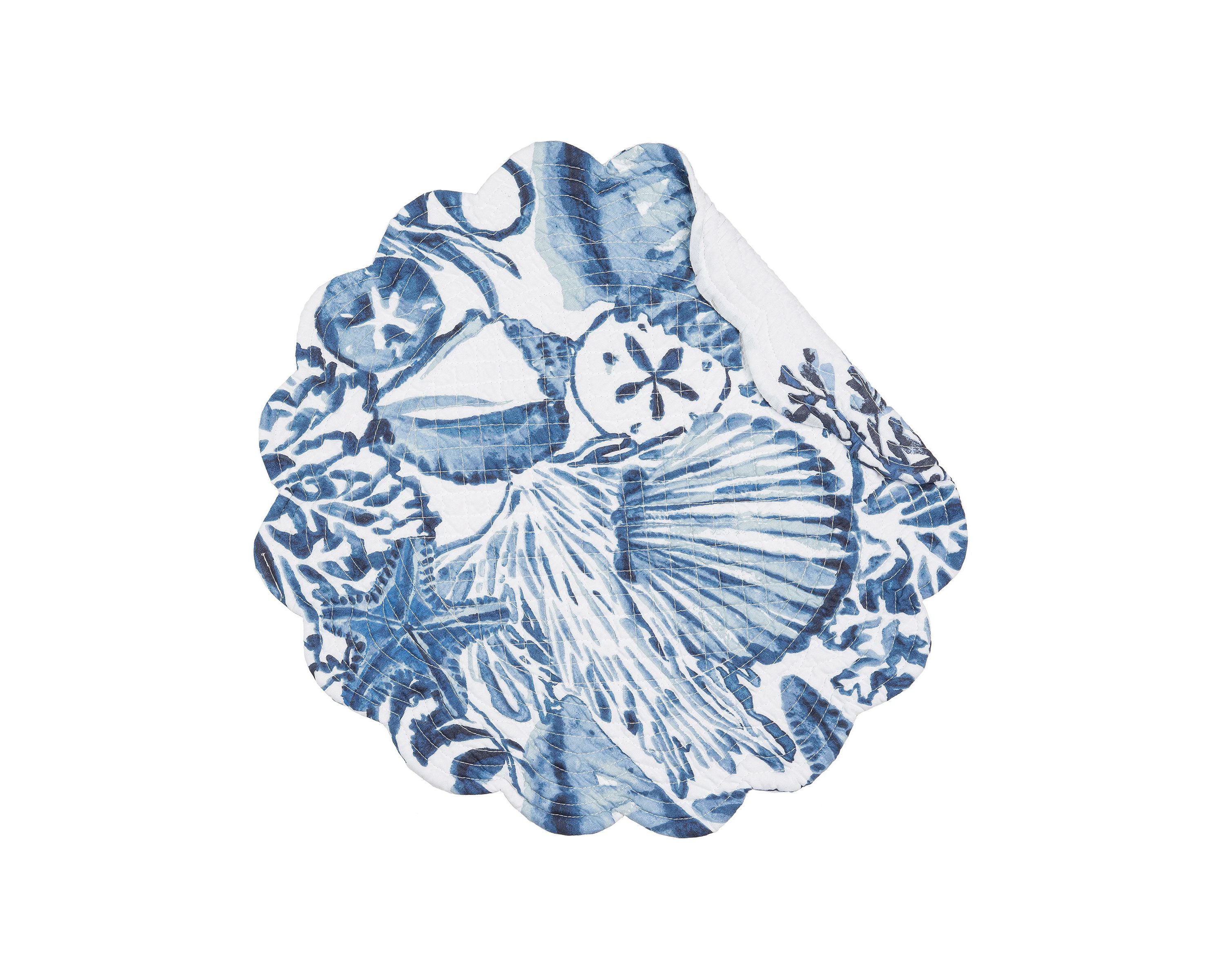 Blue Coast Shells Round Placemat Set of 6