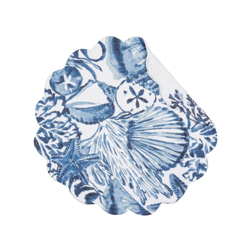 Blue Coast Shells Round Placemat Set of 6
