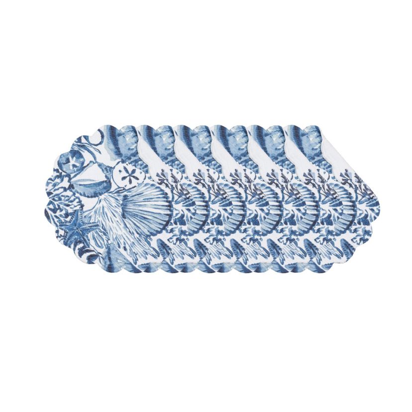 Blue Coast Shells Round Placemat Set of 6