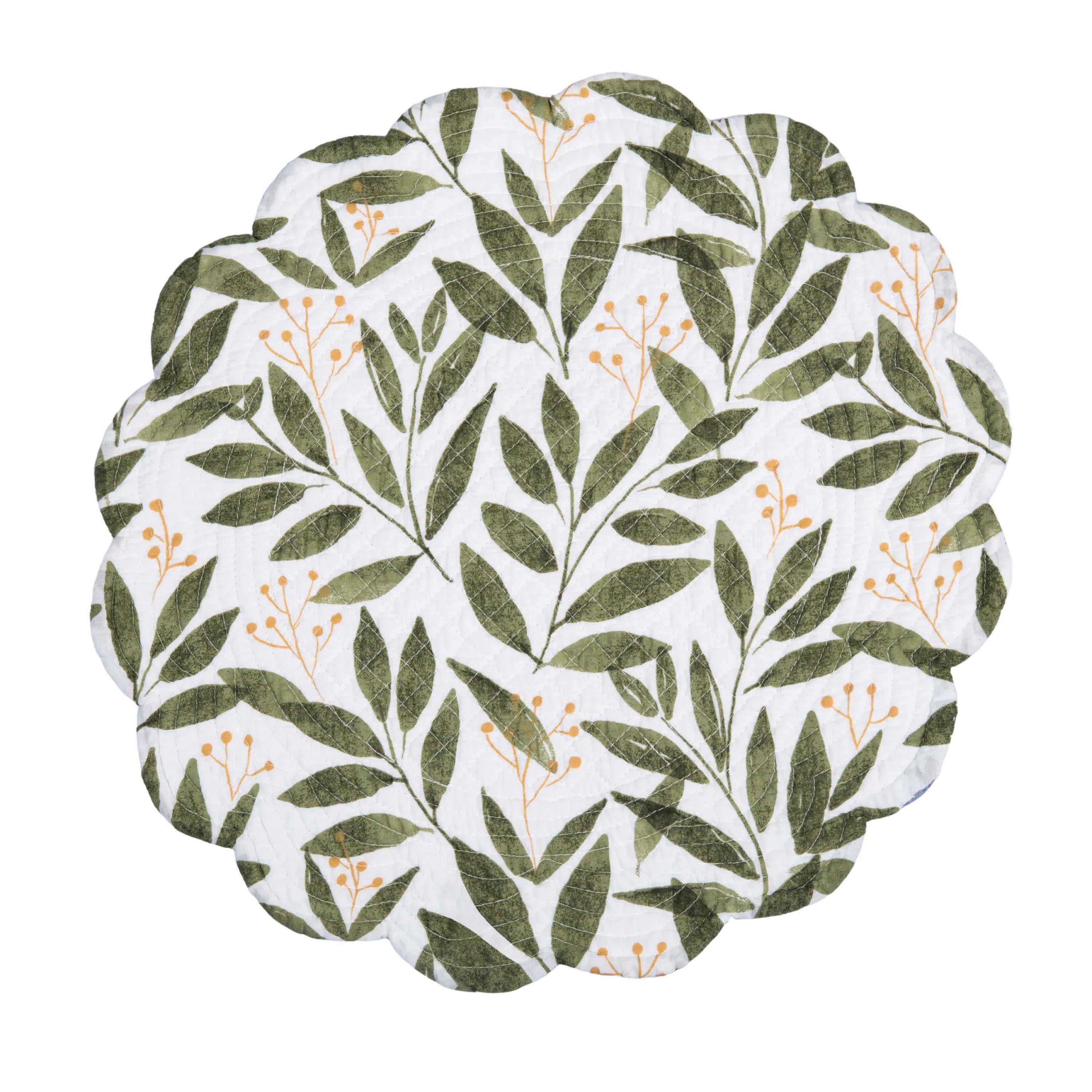 Joelle Floral Cotton Round Placemats Set of 6