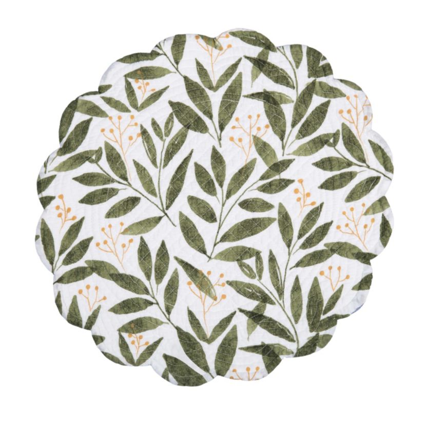 Joelle Floral Cotton Round Placemats Set of 6