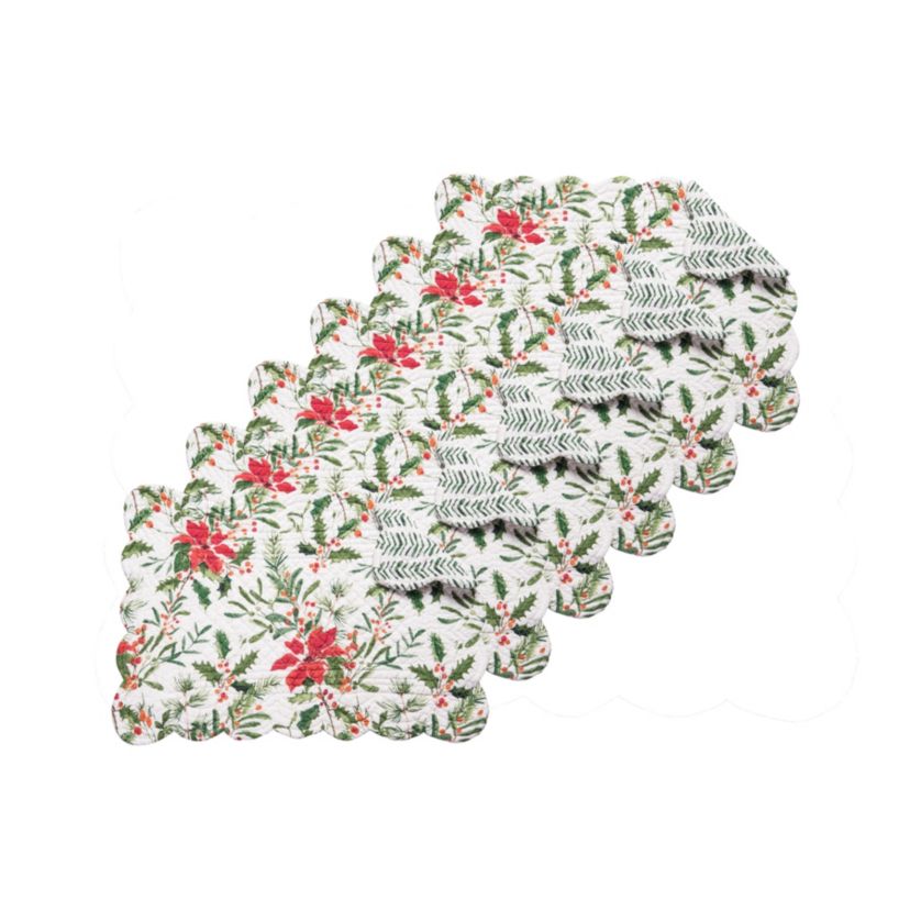 Silvia Poinsettia Placemat S/6