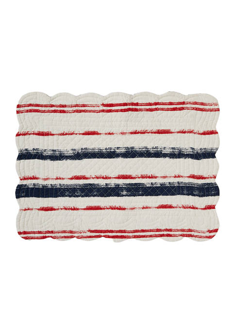 C&F Quilted Americana Painted Stripe Placemat