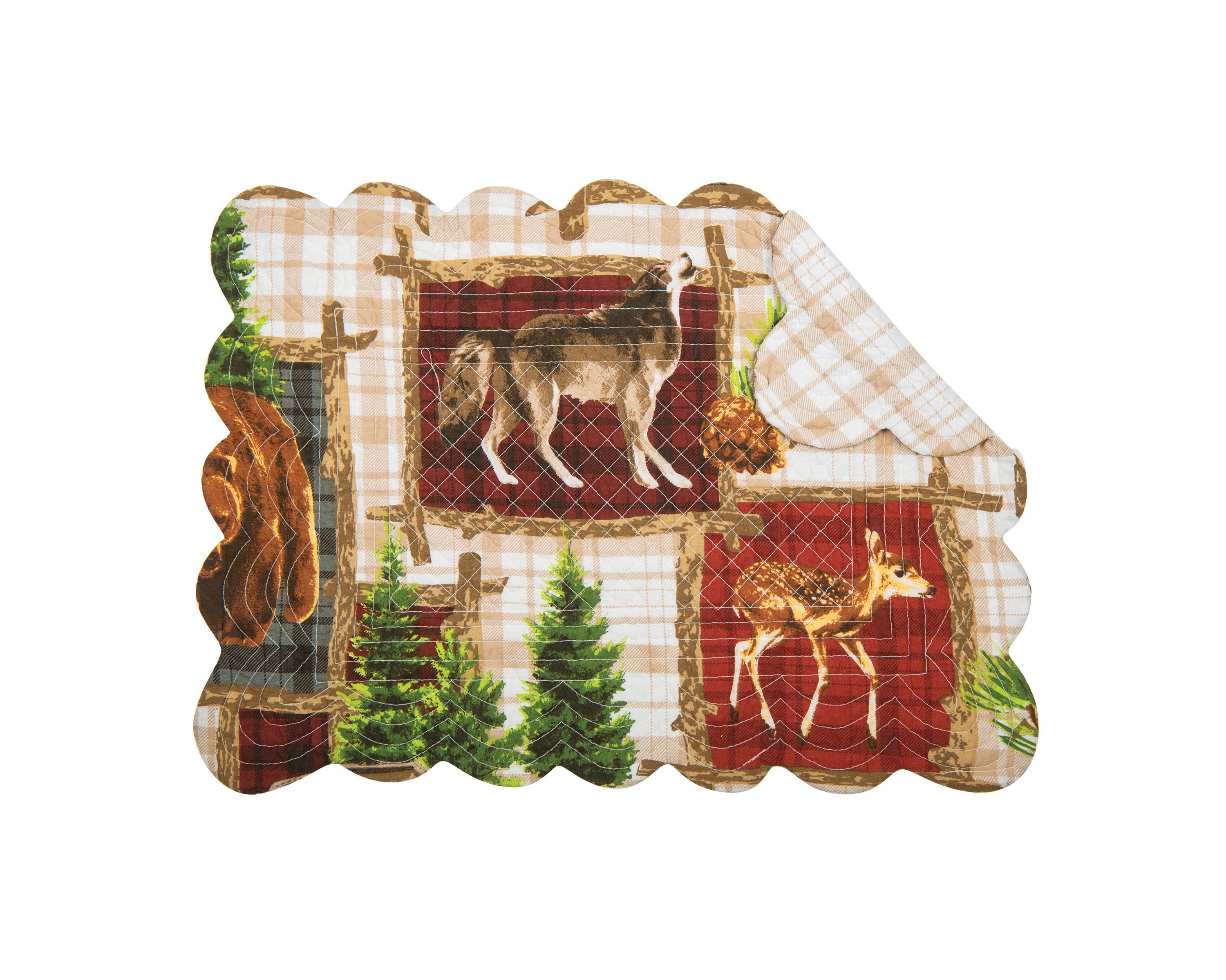 Bryson Retreat Woven Reversible Rustic Lodge Placemat Set of 6