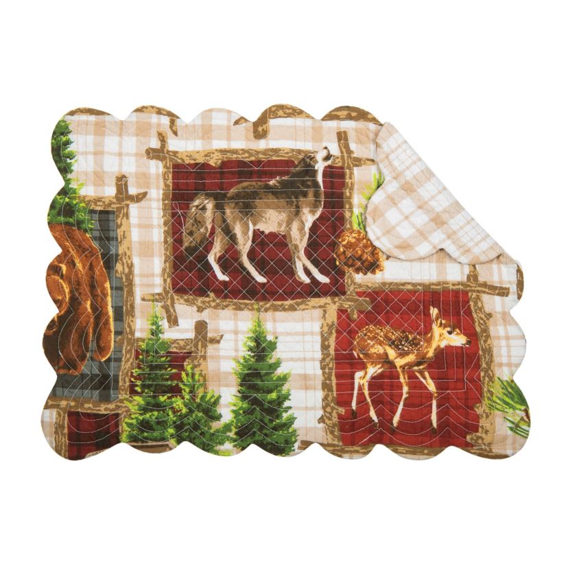 Bryson Retreat Woven Reversible Rustic Lodge Placemat Set of 6