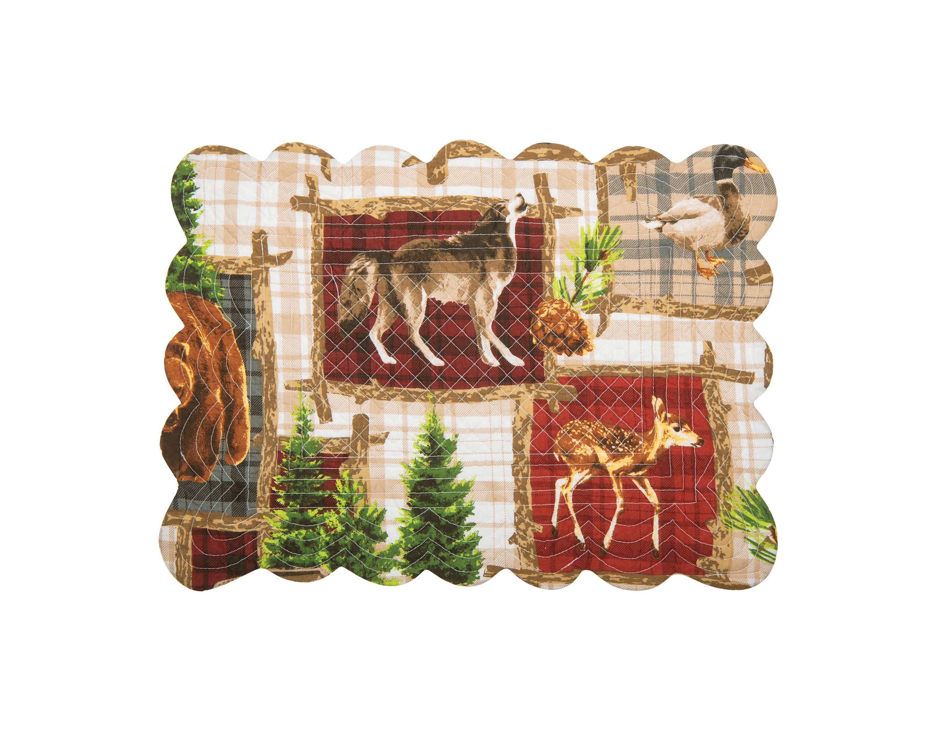 Bryson Retreat Woven Reversible Rustic Lodge Placemat Set of 6