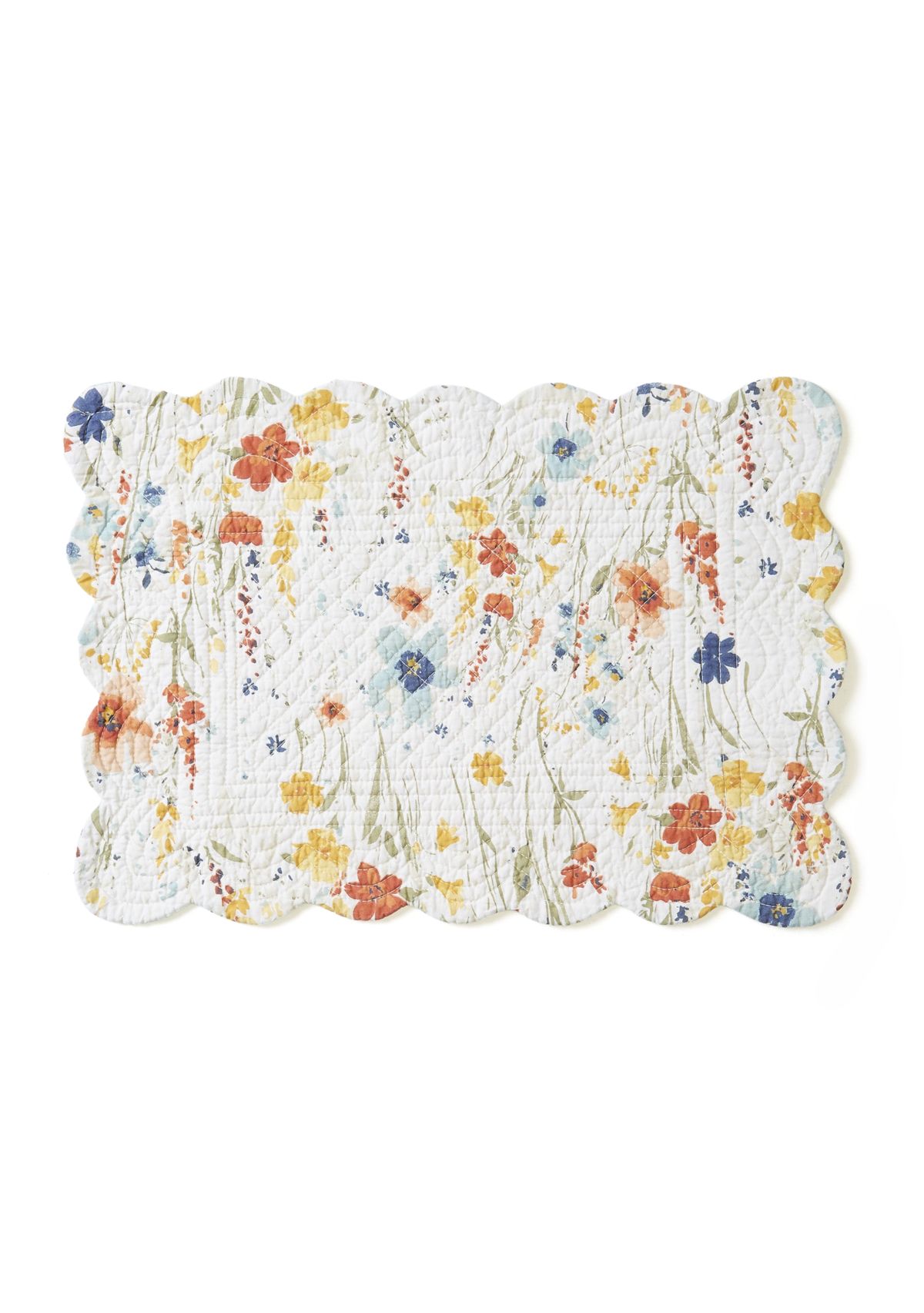 Sheila Floral Reversible Scalloped Placemat