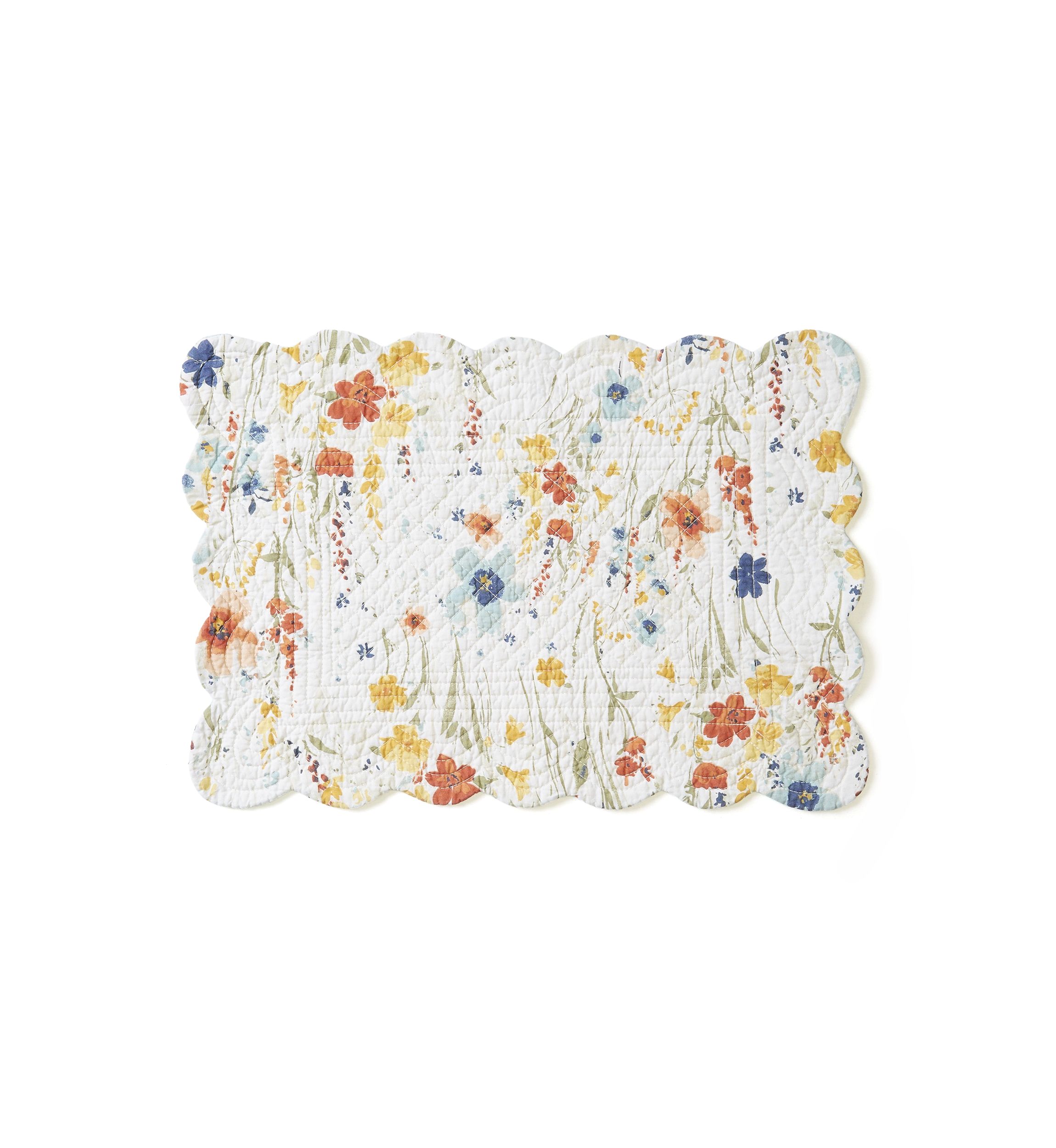 Sheila Floral Reversible Scalloped Placemat