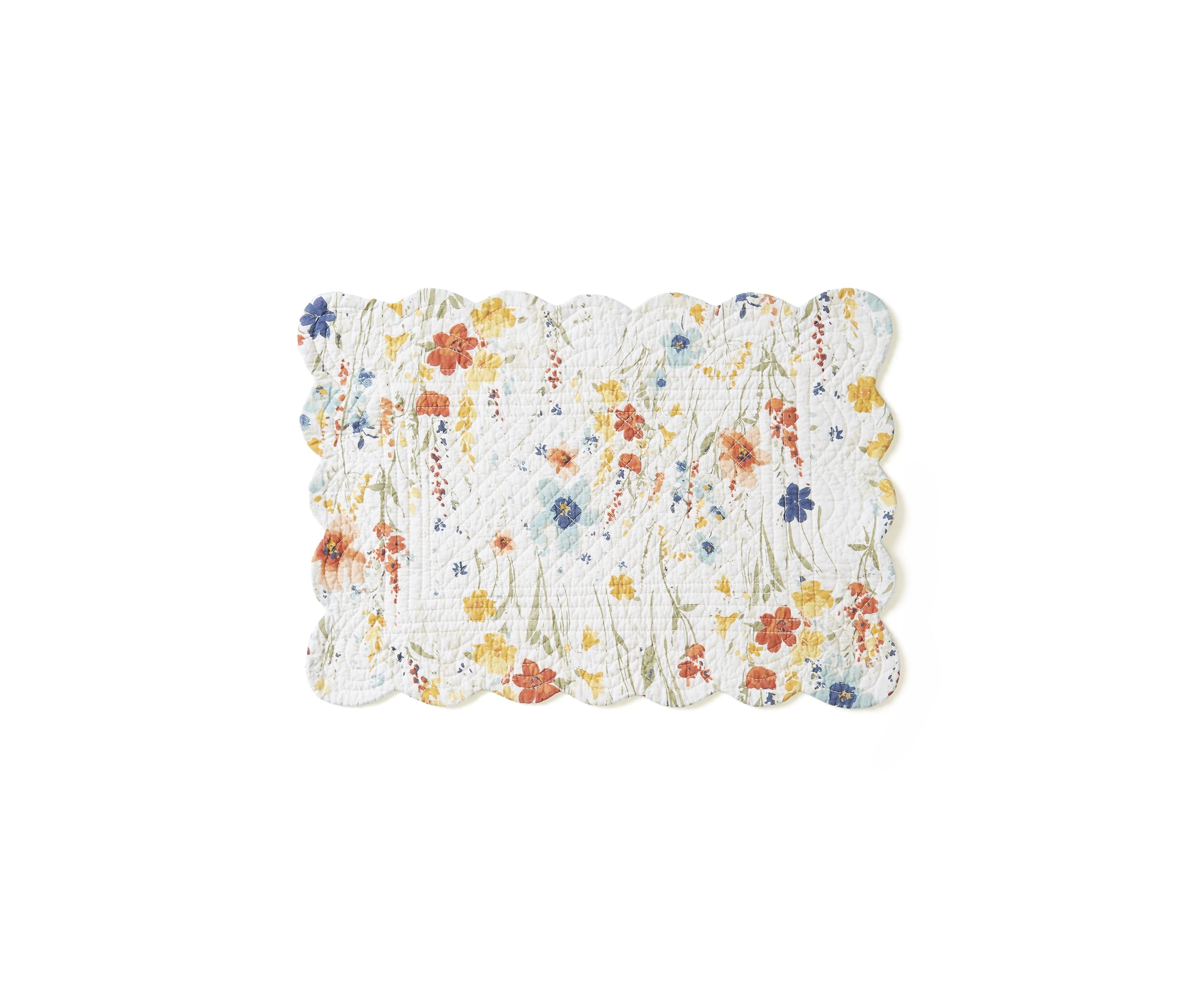 Sheila Floral Reversible Scalloped Placemat