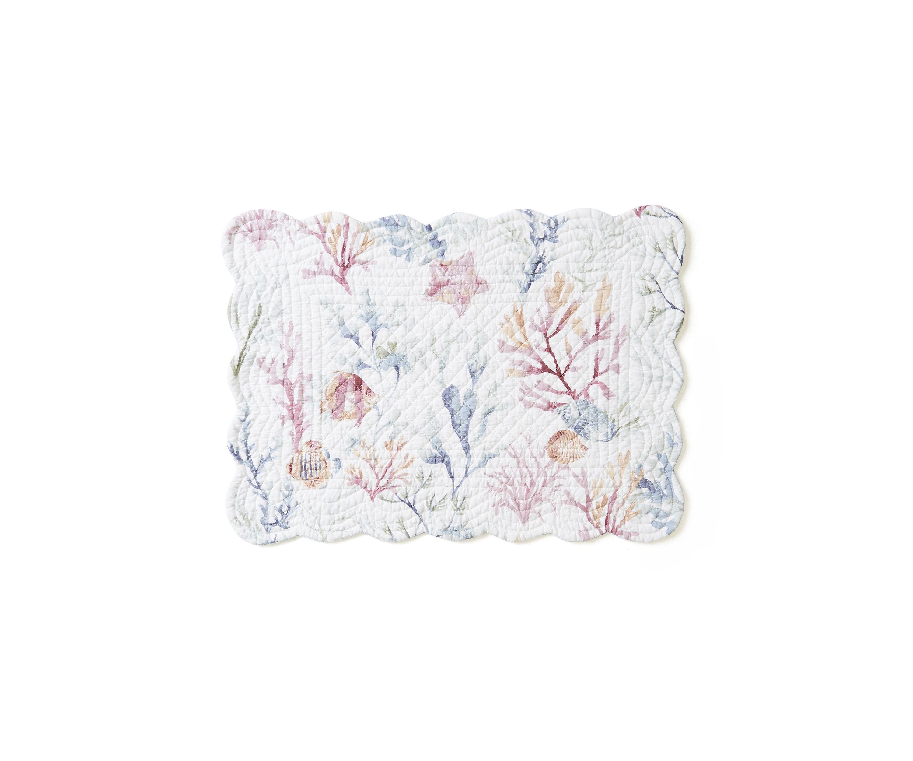 Nori Coral Reversible Scalloped Placemat