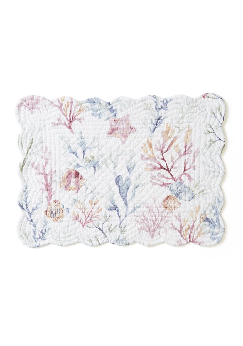 Nori Coral Reversible Scalloped Placemat