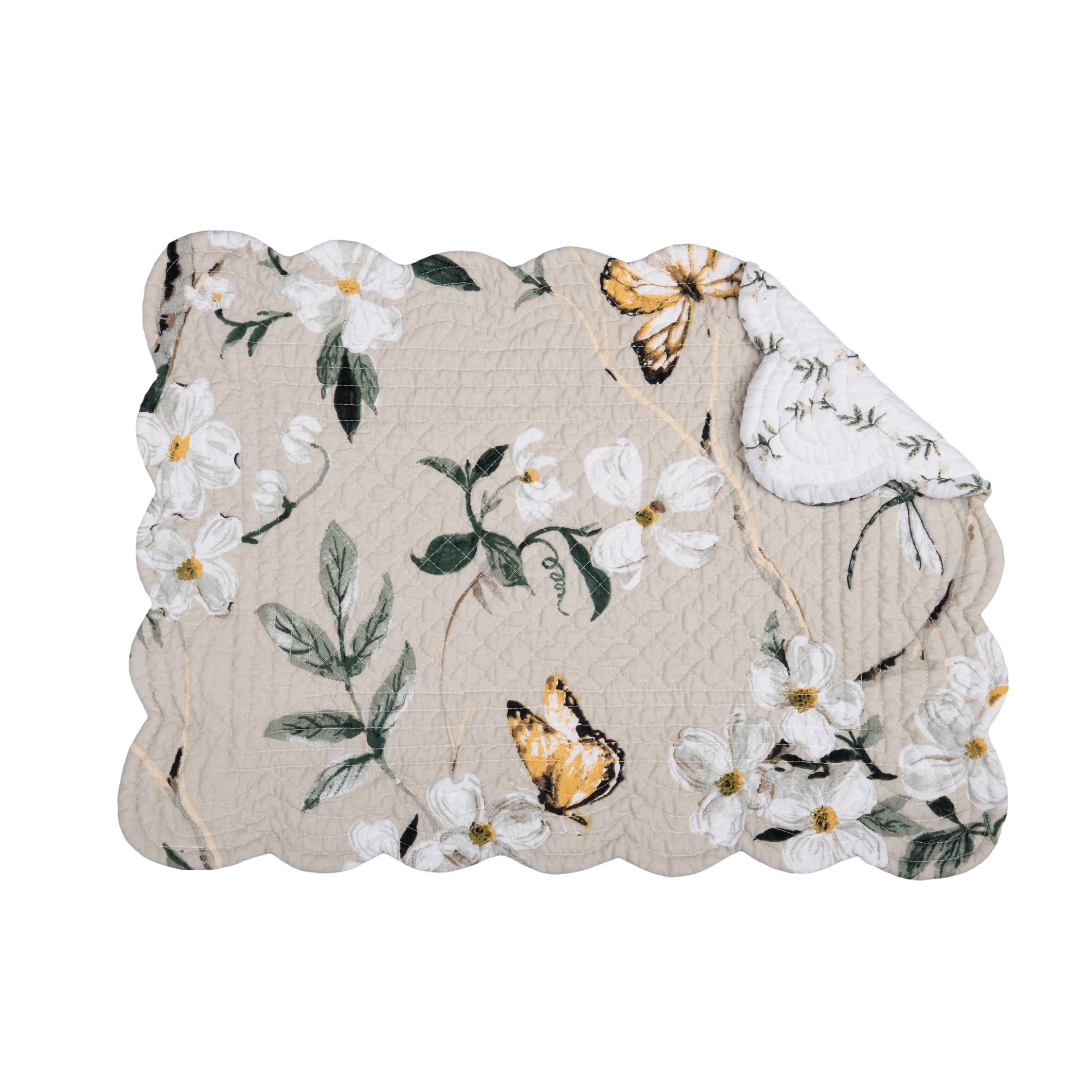 Dogwood Meadows Rectangle  Cotton Placemats Set of 6