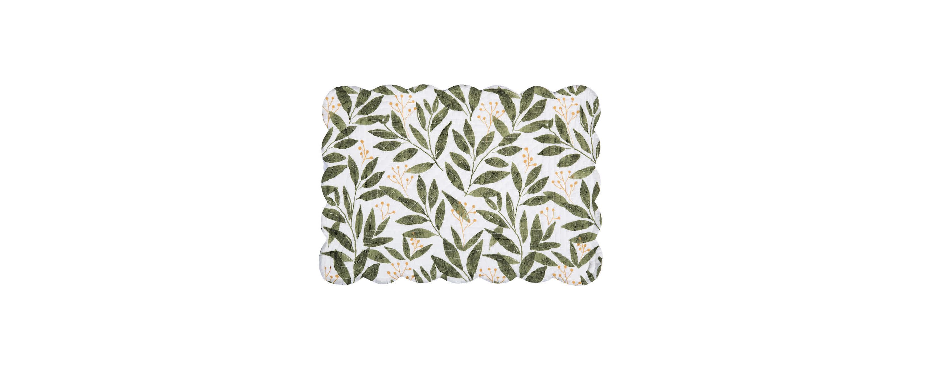 Joelle Floral Cotton Quilted Rectangle Placemats Set of 6