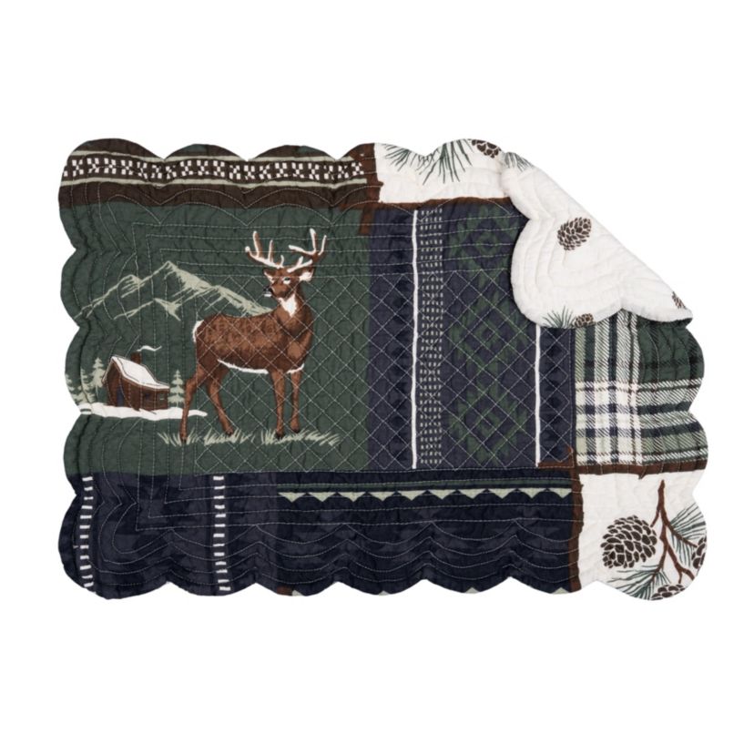 Greenstone Pines Rectangle  Cotton Placemats Set of 6