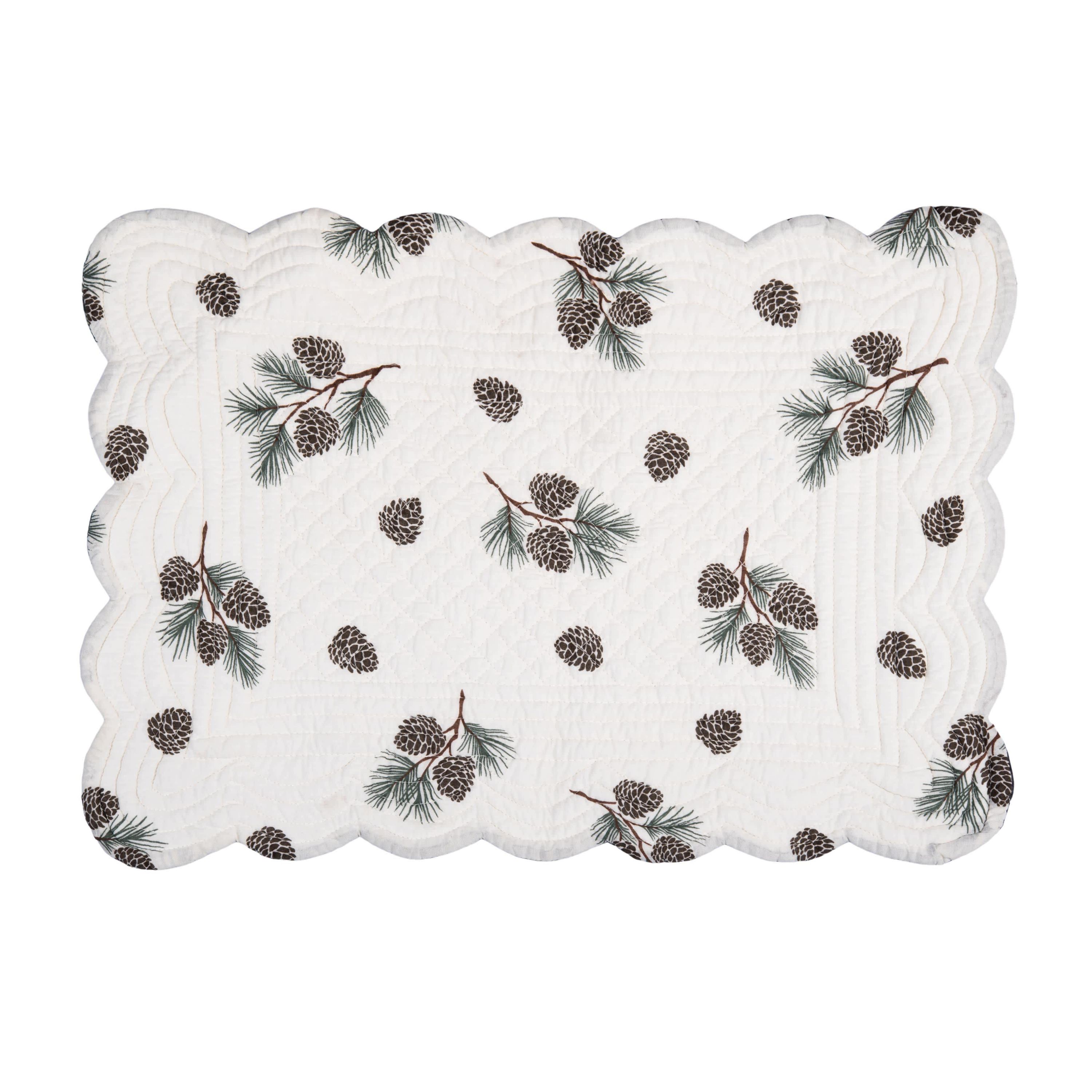 Greenstone Pines Rectangle  Cotton Placemats Set of 6