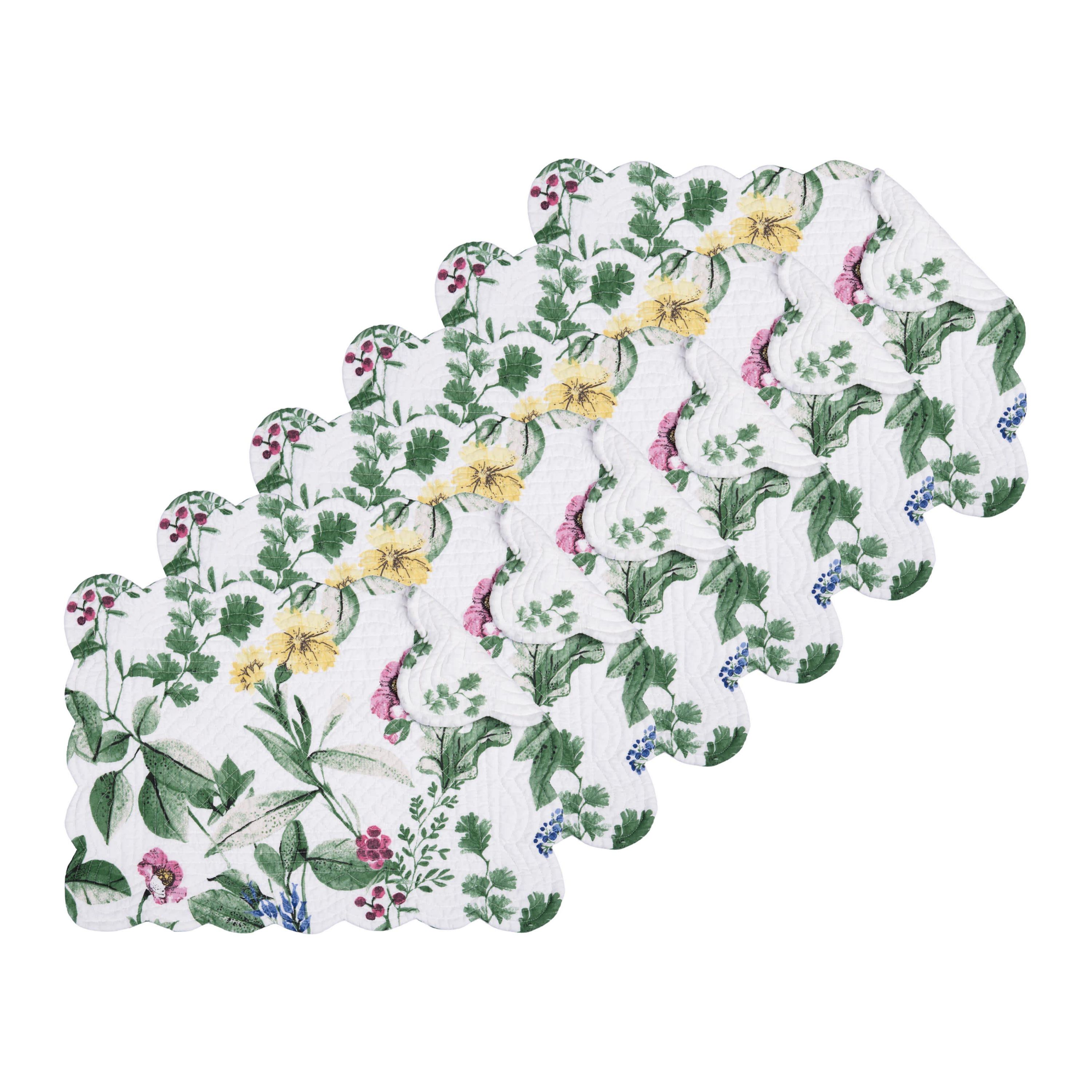 Marcy Blooms  Rectangle Placemats Set of 6
