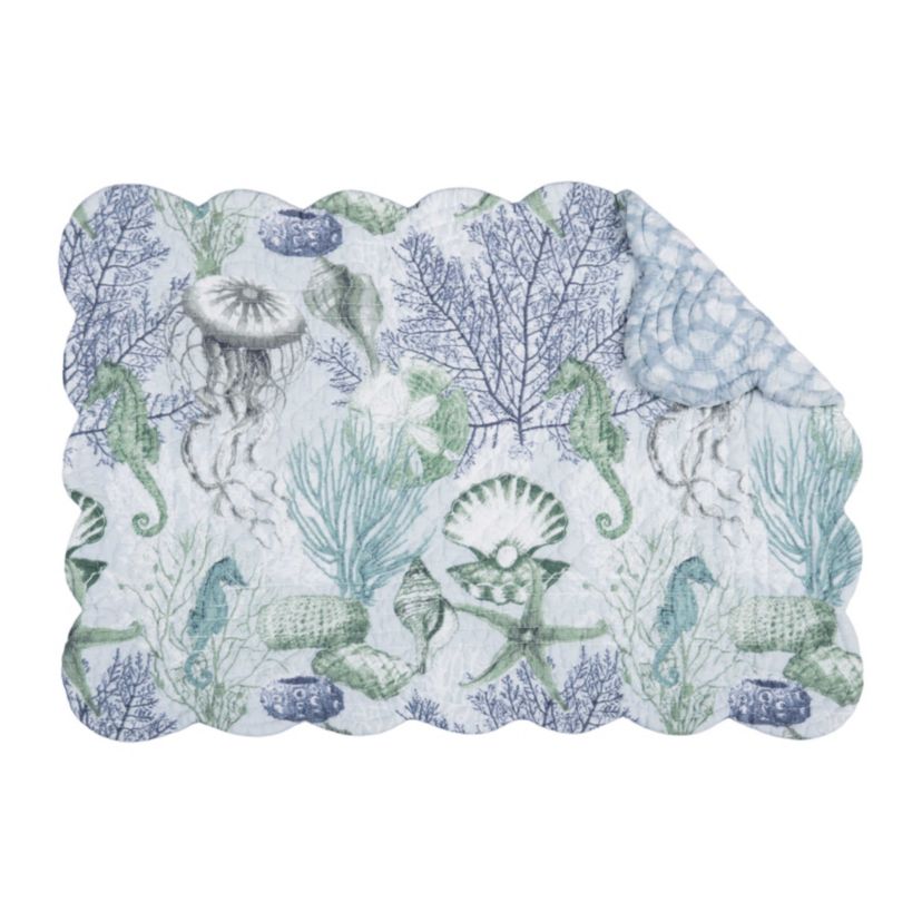 Shoreline Waters  Rectangle Cotton Placemats Set of 6