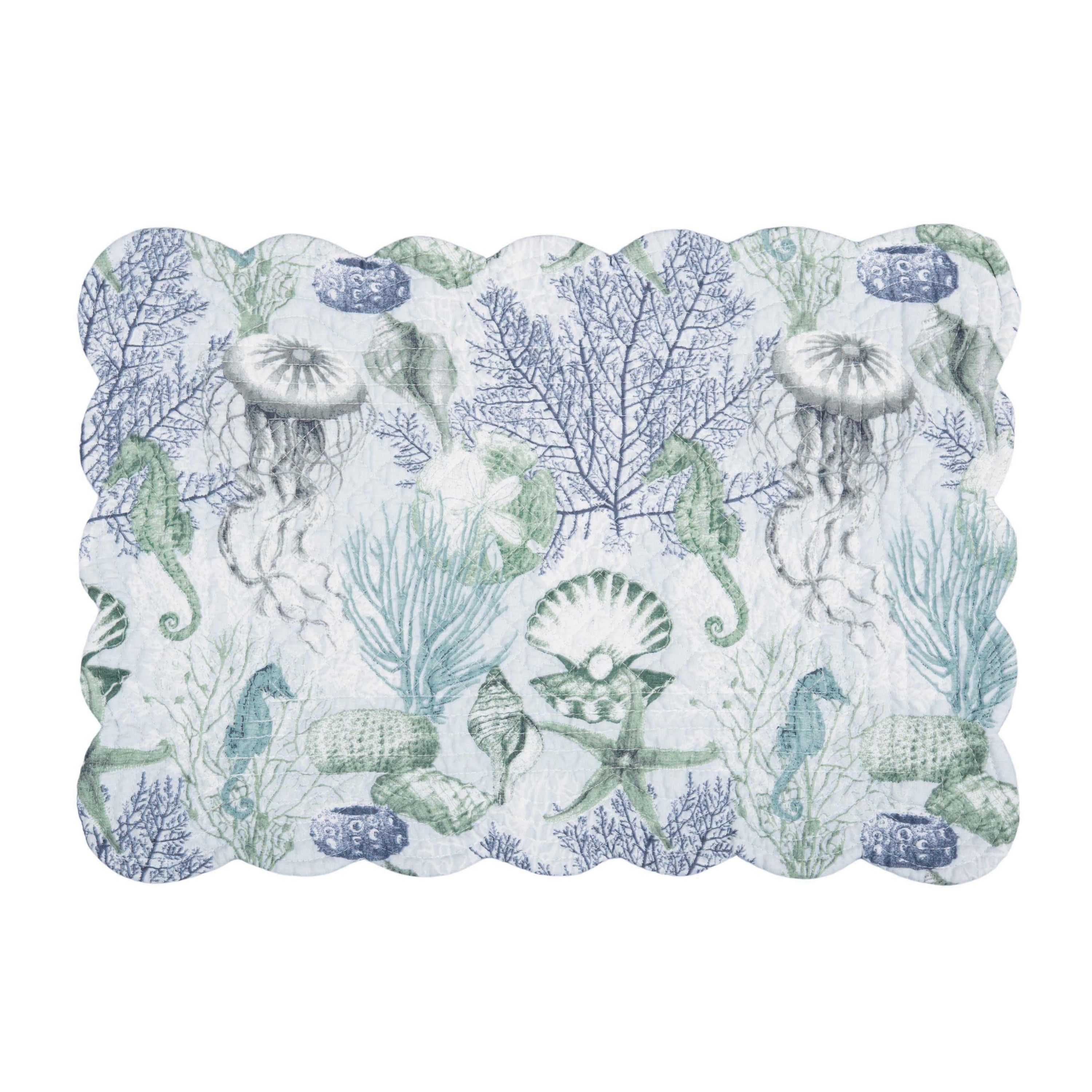 Shoreline Waters  Rectangle Cotton Placemats Set of 6