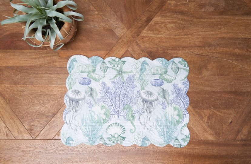 Shoreline Waters  Rectangle Cotton Placemats Set of 6