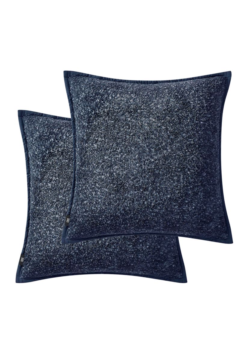 Set of 2 Moab Cationic Reverse Plush Throw Pillows 
