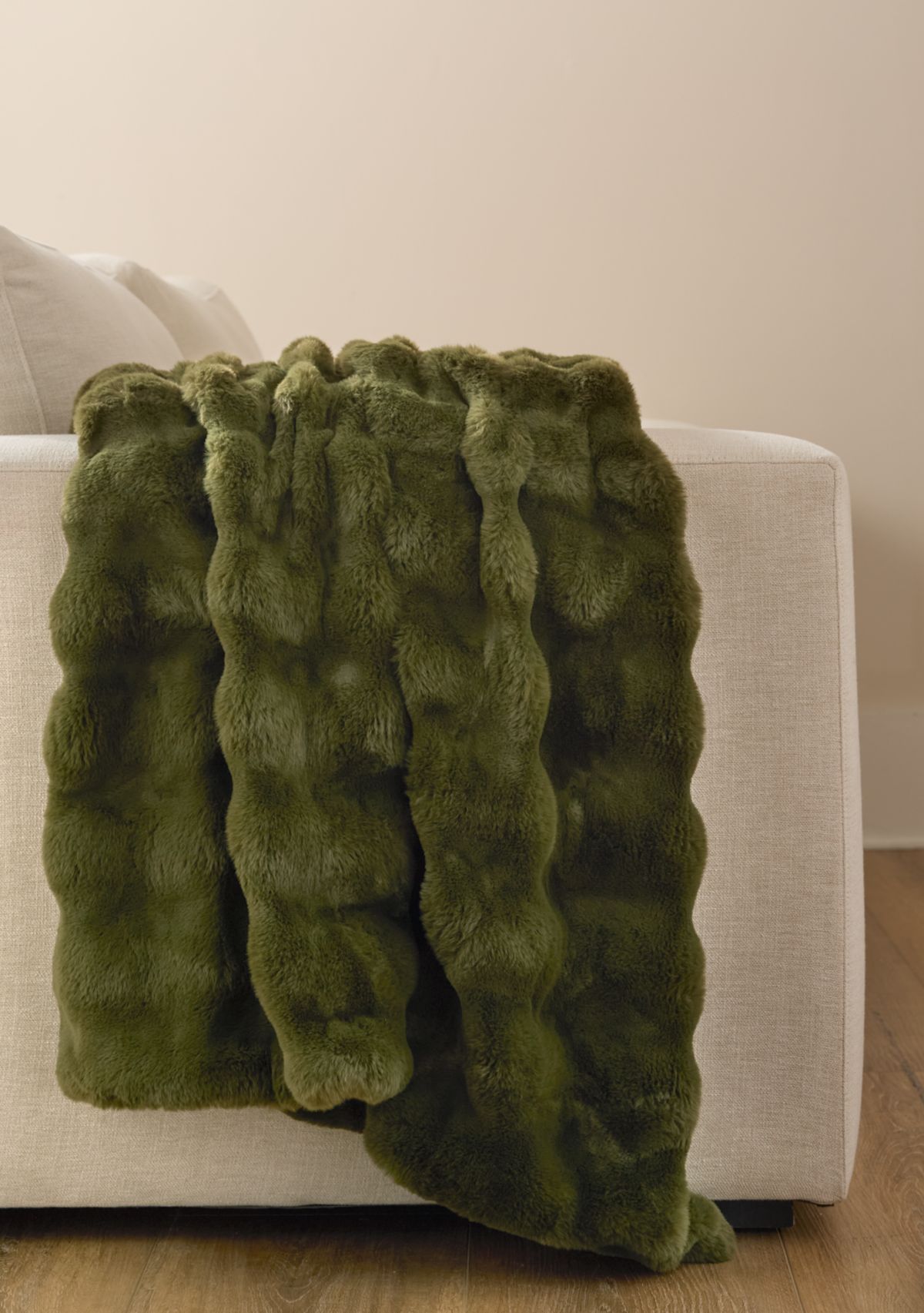 Midland Faux Fur Solid Throw Blanket