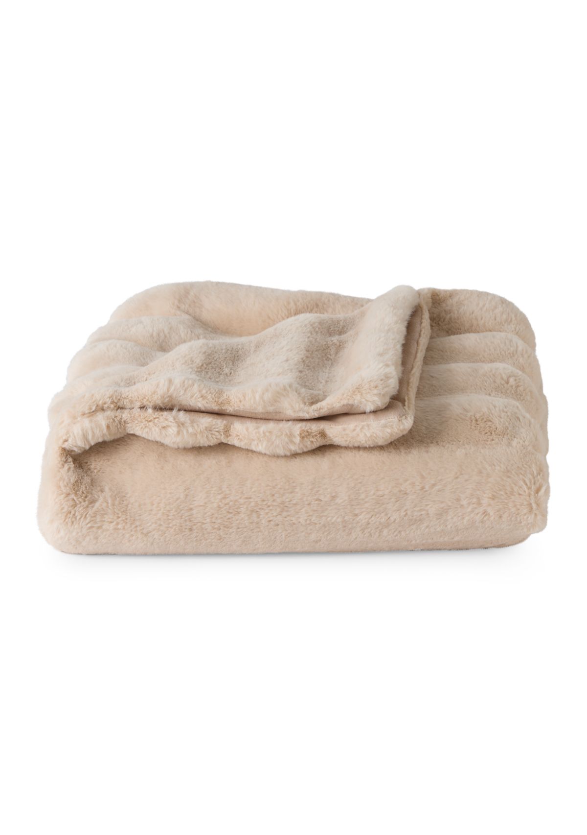 Midland Faux Fur Solid Throw