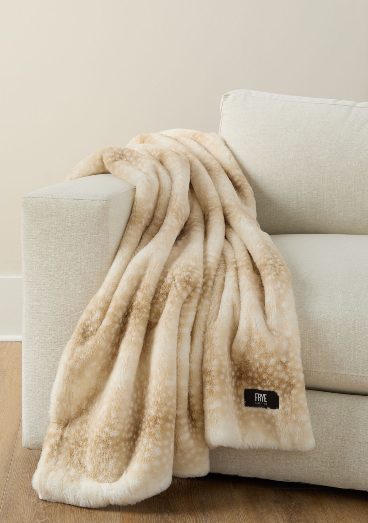 Melville Faux Fur Stripped Cheetah Throw Blanket
