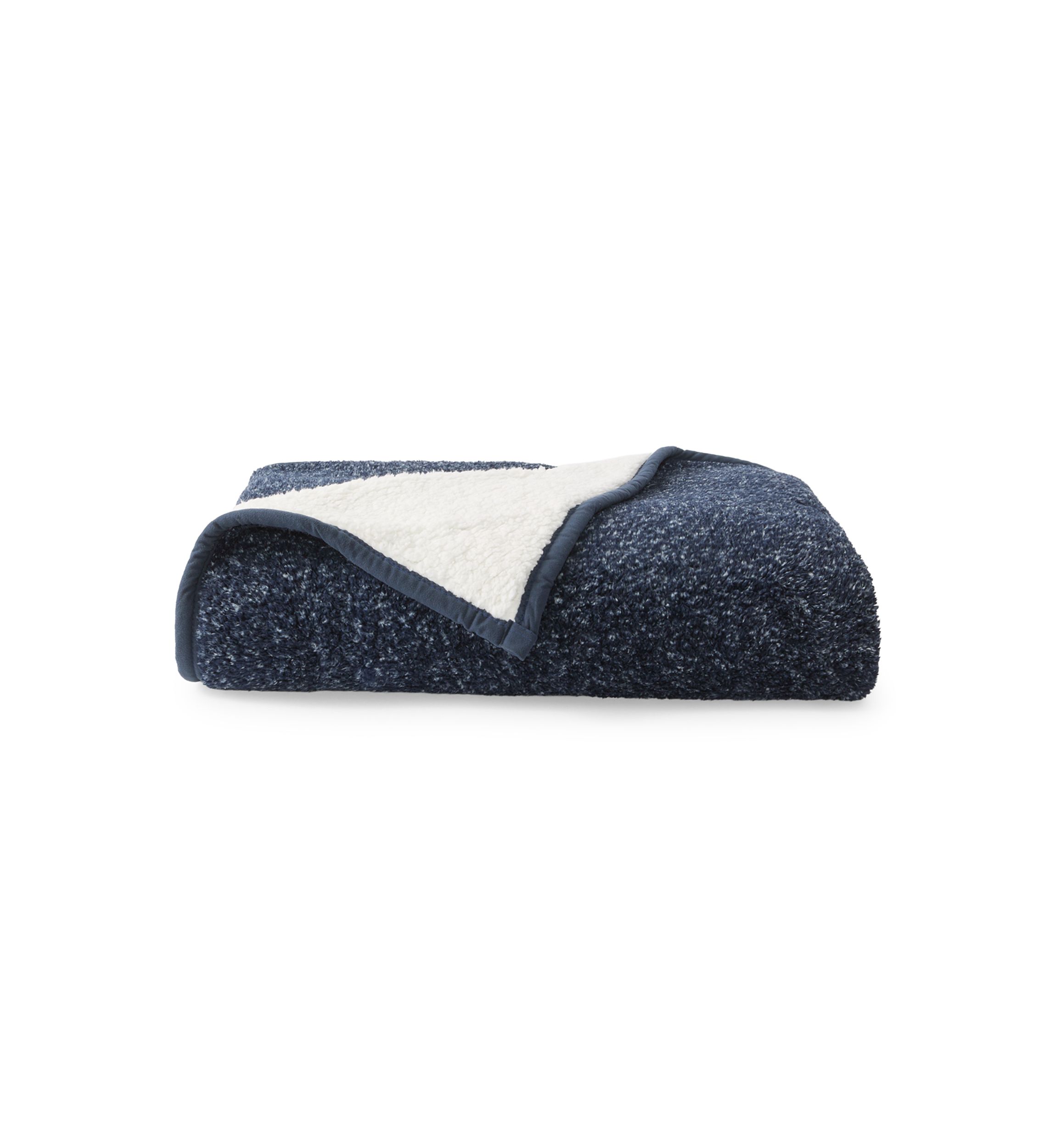 Cationic Reverse Sherpa Throw Blanket