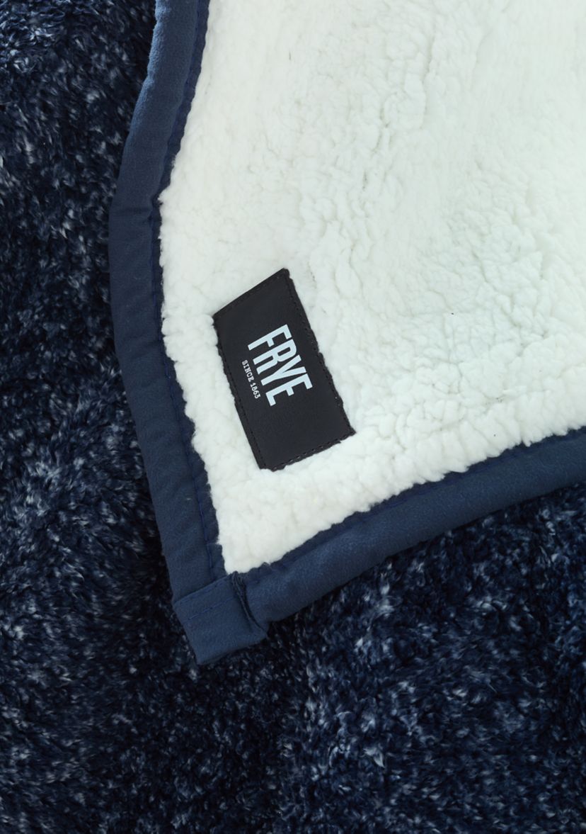 Cationic Reverse Sherpa Throw Blanket