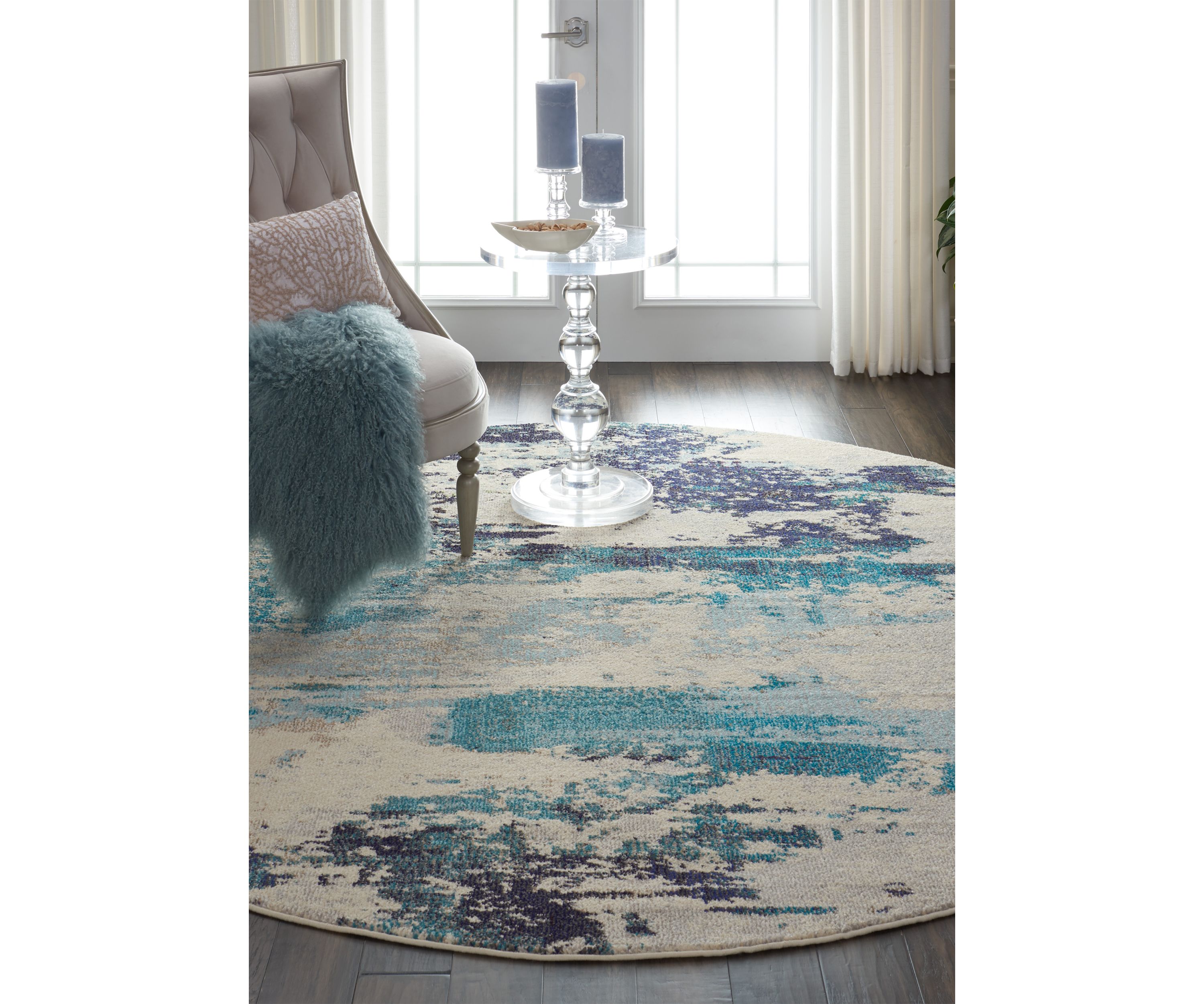Celestial 7.1 ft Round Area Rug