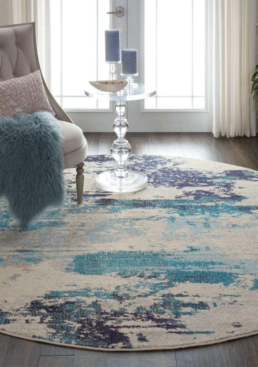 Celestial 7.1 ft Round Area Rug
