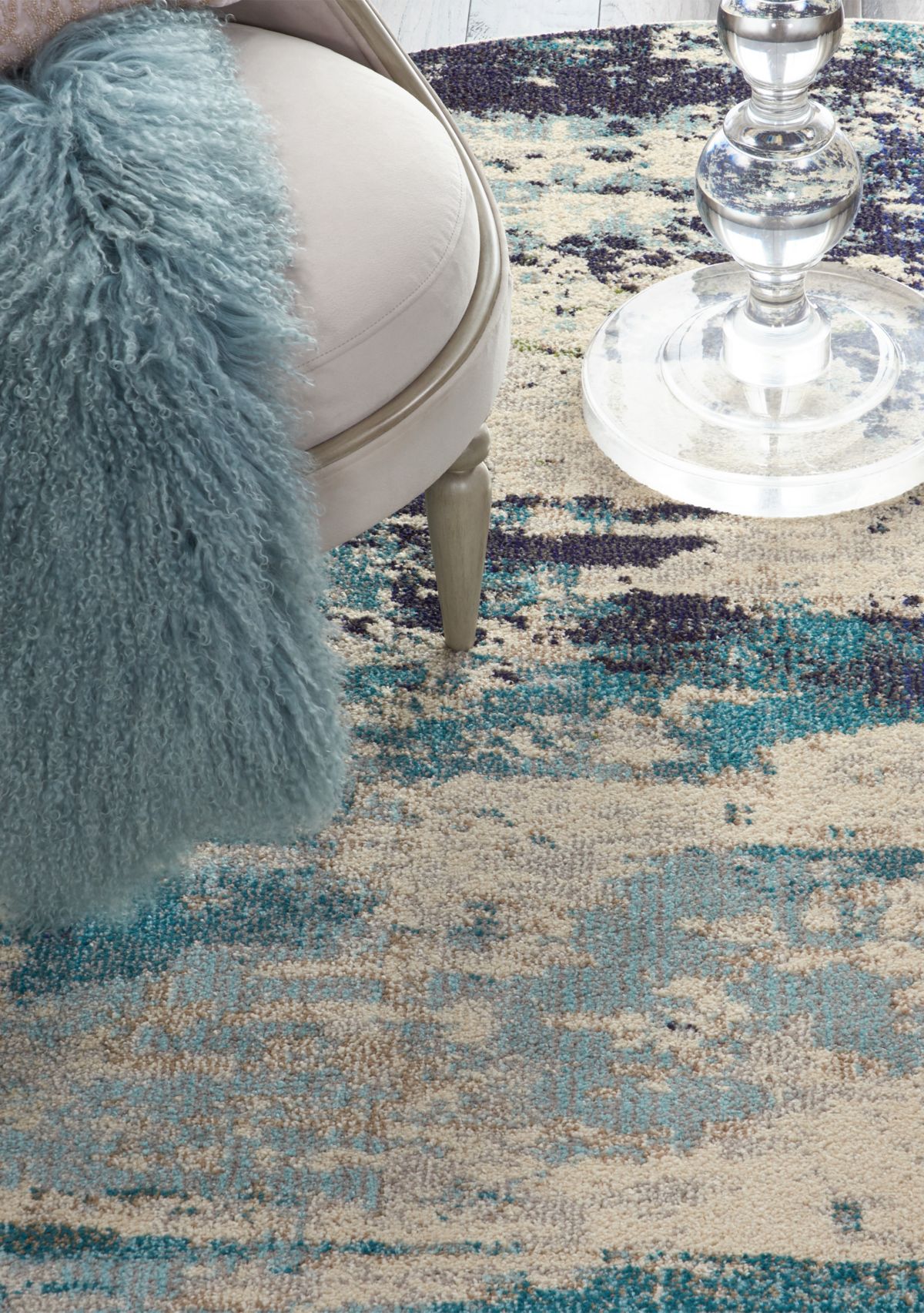 Celestial 7.1 ft Round Area Rug