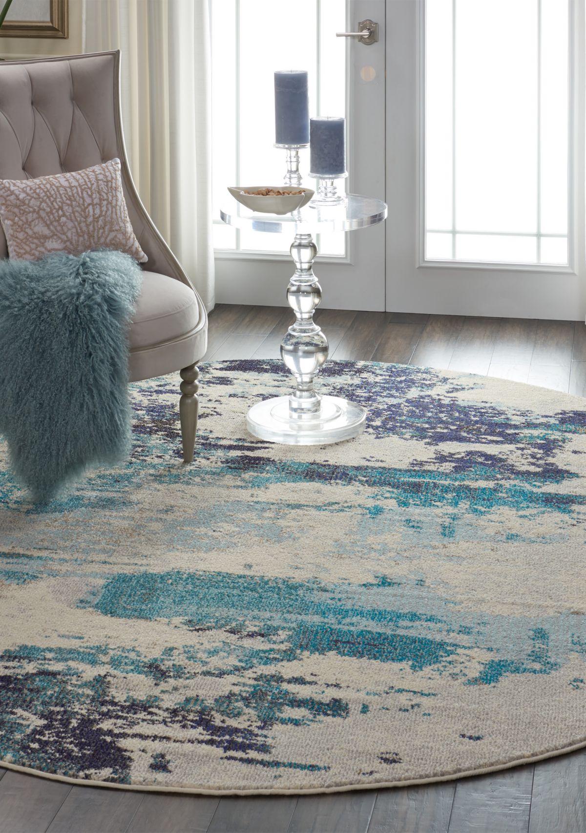 Celestial 7.1 ft Round Area Rug