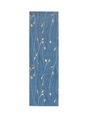 Nourison Grafix 2 ft 3 in x 7 ft 6 in Rug, Light Blue, Runner -  0099446411761