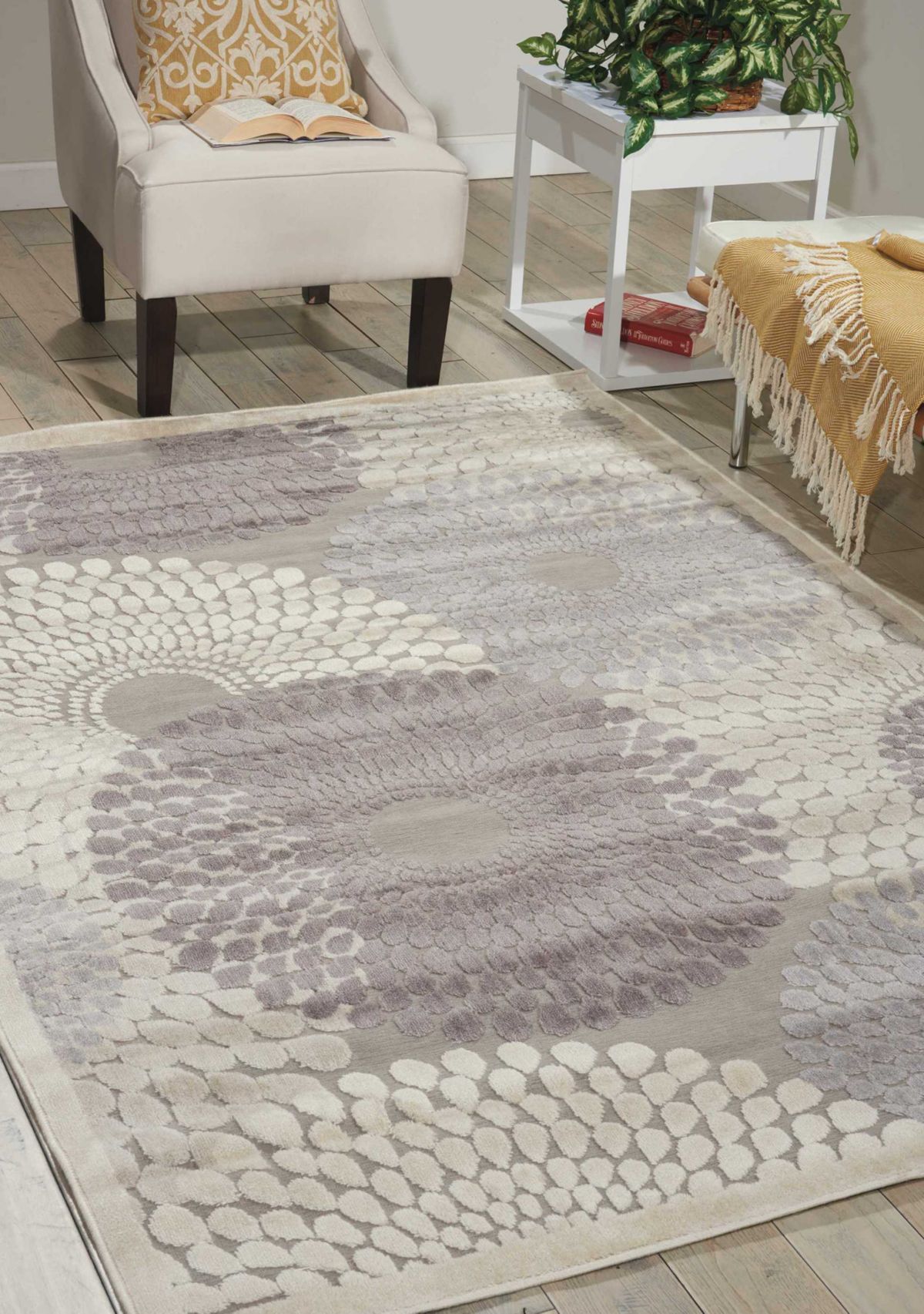  6 ft 7 in x 9 ft 6 in Graphic Illusions Area Rug 