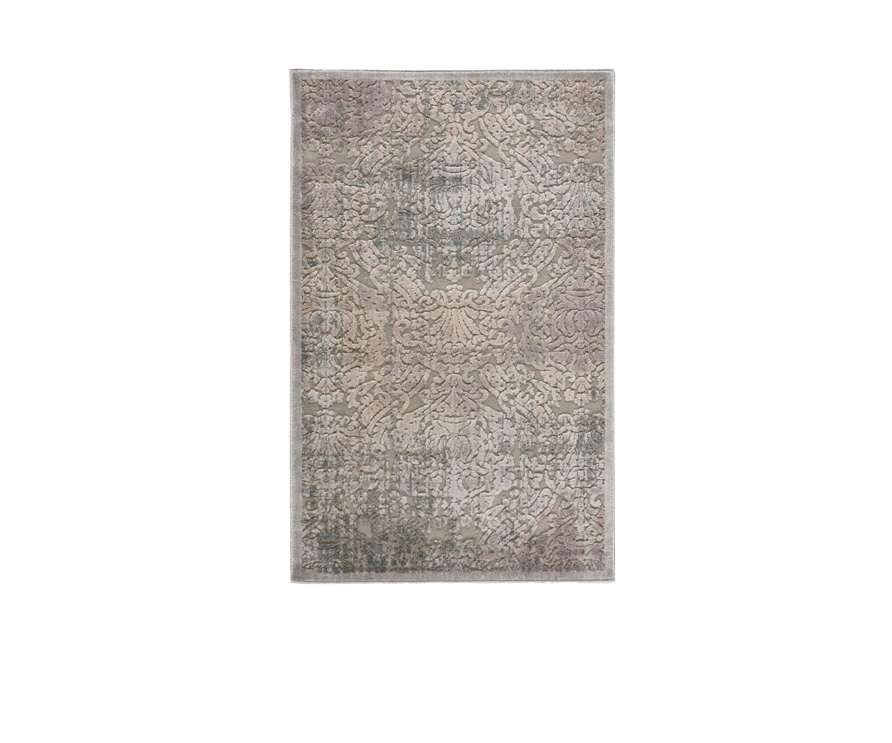 Graphic Illusions Damask Grey Area Rug