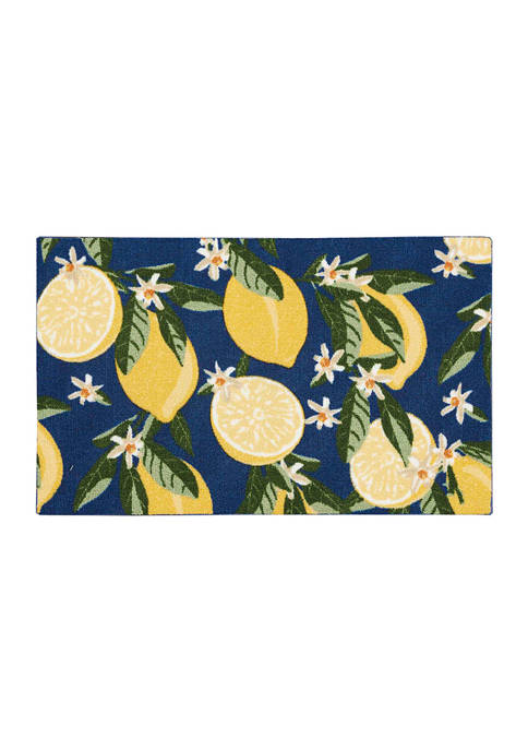 Nourison Blue Lemons Doormat