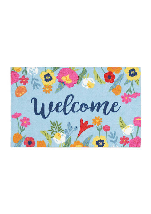 Nourison Floral Welcome Doormat