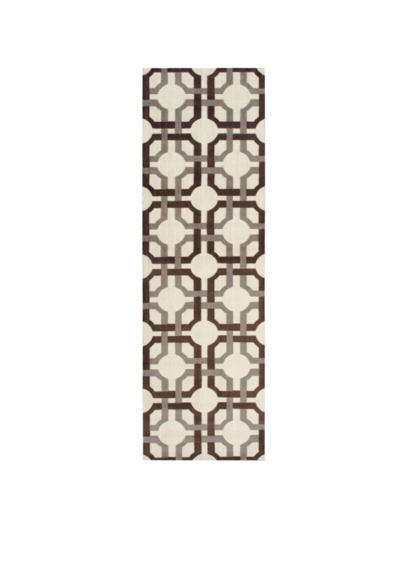 Artisanal Delight Groovy Grille Tobacco Area Runner