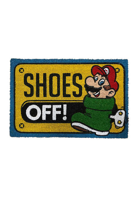Pyramid America Mario Shoes Off Color Doormat