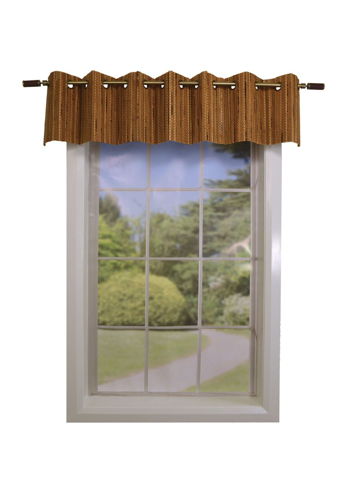 Versailles Bamboo Wood Grommet Top Valance (72in x 12in)