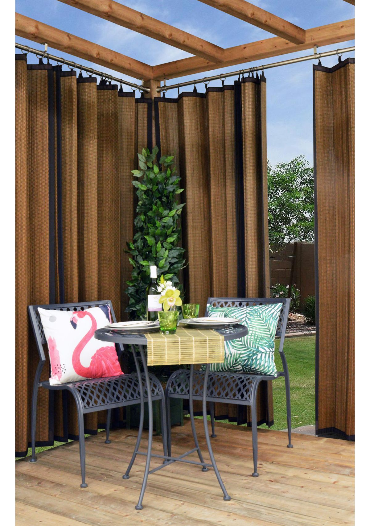 Versailles Indoor / Outdoor Stainless Steel Flare Rod Set