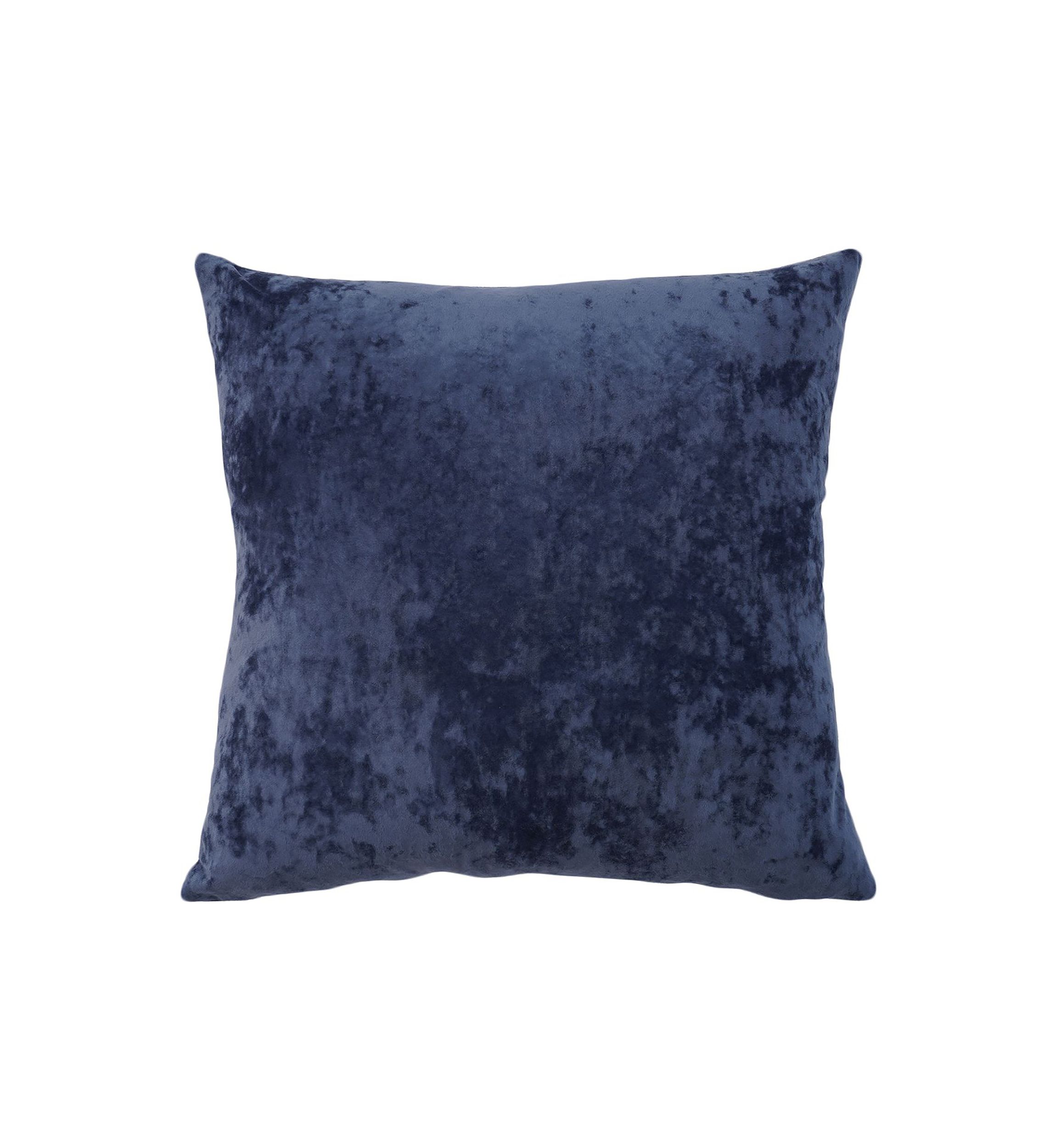 Yaffa Solid Crushed Greek Velvet Pillow