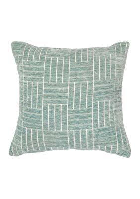 Oberon Woven Chenille Staggered Stripe Pillow