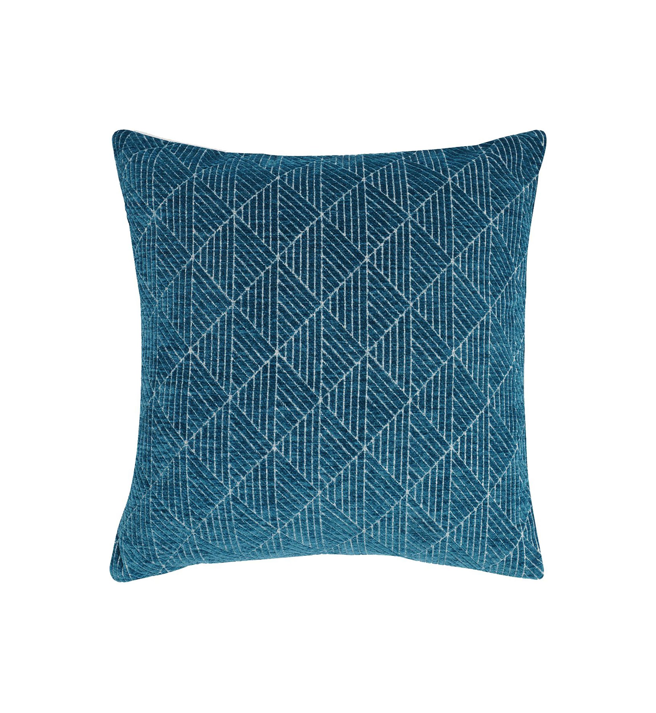 Logan Reversible Woven Geometric Chenille Pillow