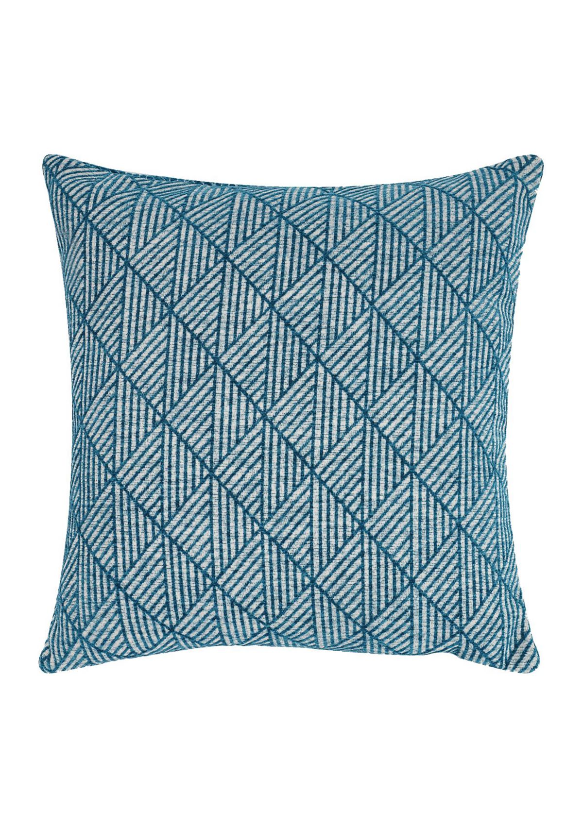 Logan Reversible Woven Geometric Chenille Pillow