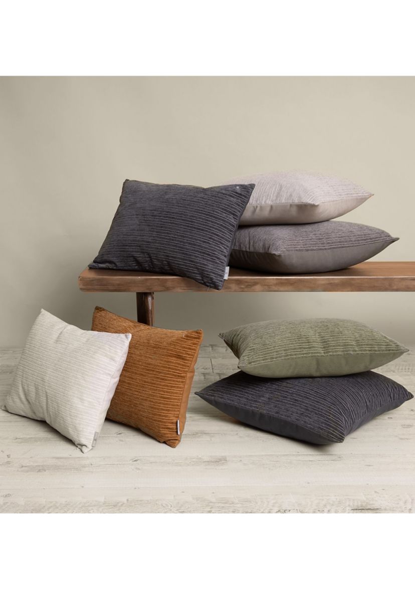 Opulence Chenille Woven Stripes Pillow Lumbar