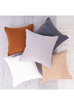 Corde DuRoi Solid Textured Ribbed Pillow