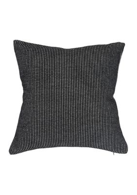 Elsa Reversible Woven Chenille Pinstripes Pillow